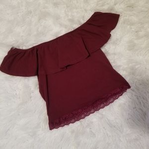 Off shoulder crop top